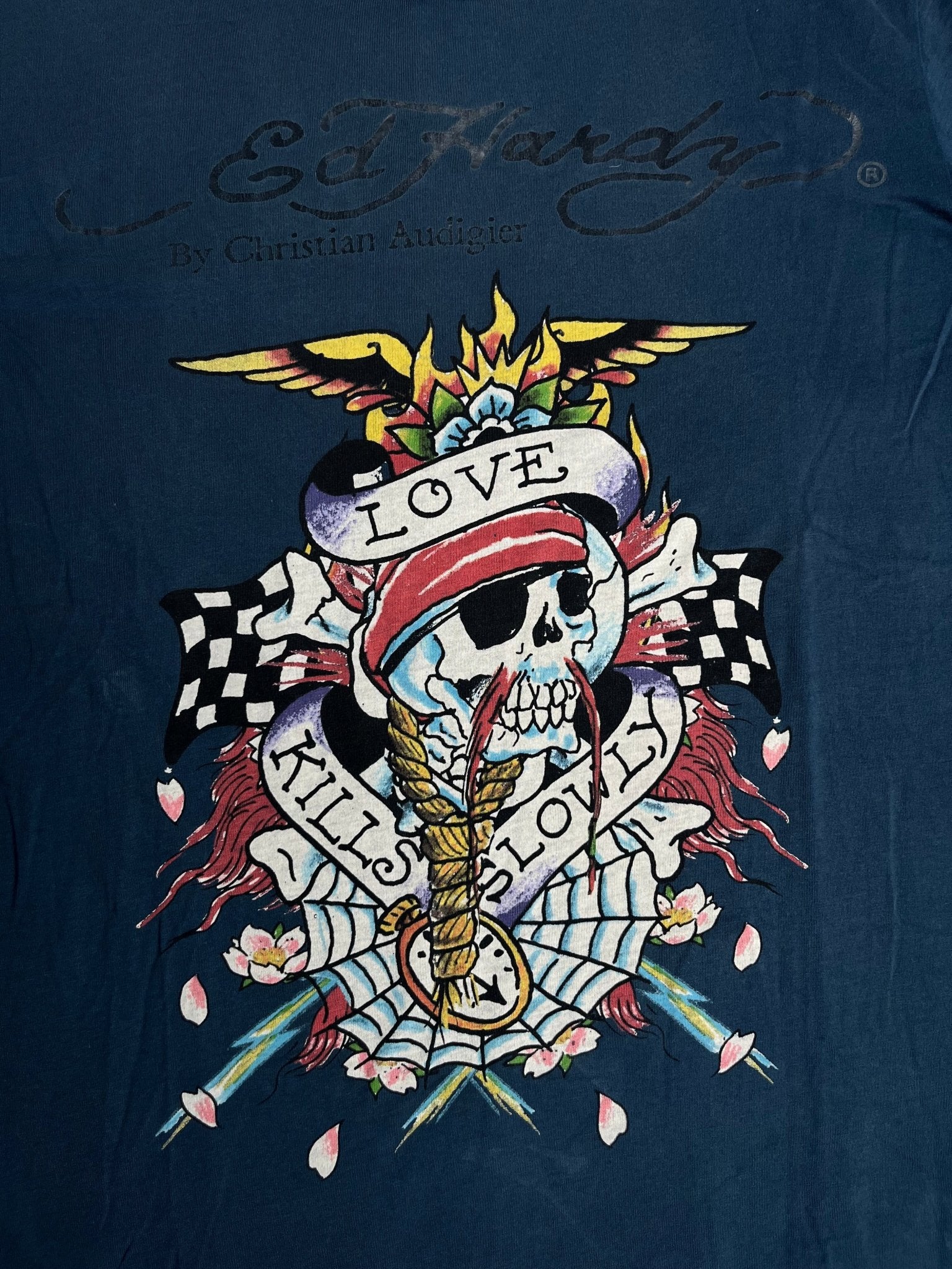 Koszulka Ed Hardy by Christian Audigier Pirat Skull M | Piggy Boxer Vintage Shop