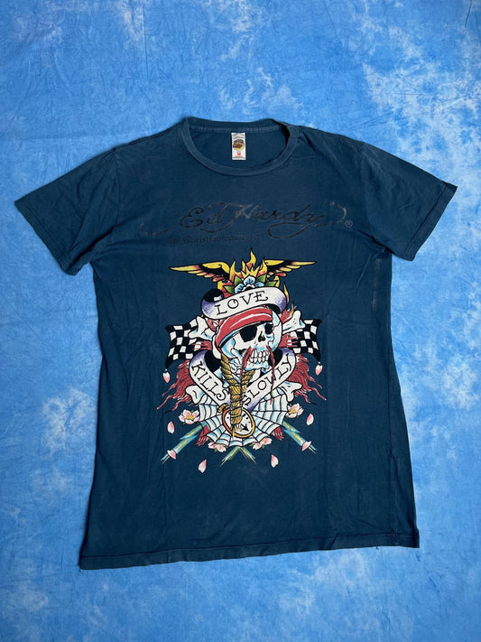 Koszulka Ed Hardy by Christian Audigier Pirat Skull M | Piggy Boxer Vintage Shop