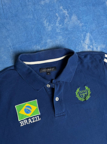 Koszulka Polo Brazil 00s XL | Piggy Boxer Vintage Shop