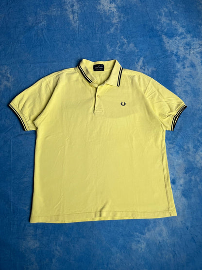 Koszulka Polo Kanarkowa Fred Perry Cotton Pique 90s XL | Piggy Boxer Vintage Shop