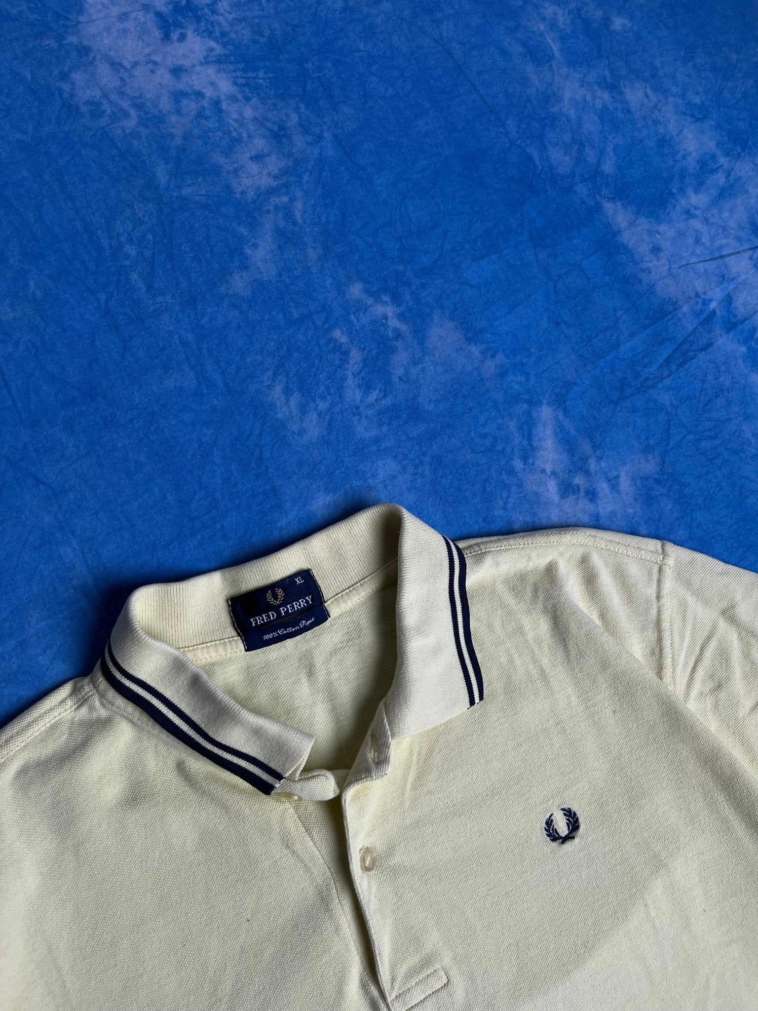 Koszulka Polo Kanarkowa Fred Perry Cotton Pique 90s XL | Piggy Boxer Vintage Shop