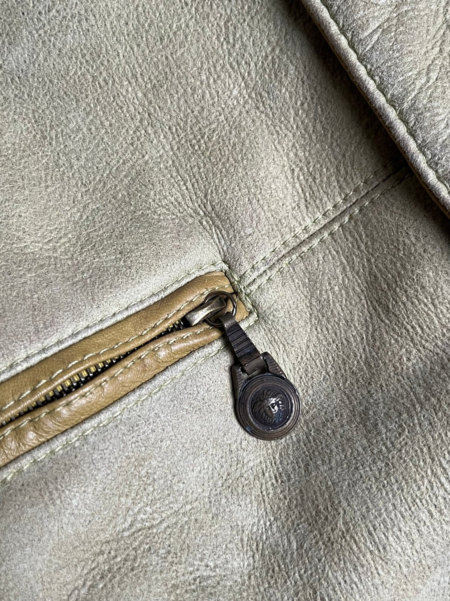 Kożuch z Owczej Skóry Gianni Versace Wybiegowy 80s XL | Piggy Boxer Vintage Shop