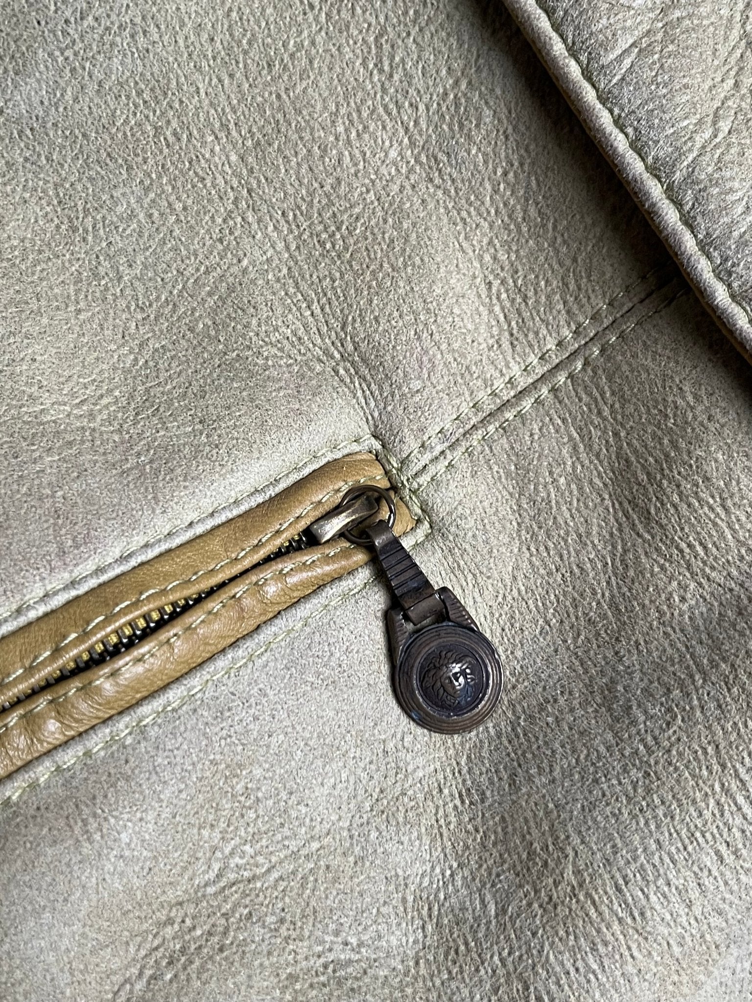 Kożuch z Owczej Skóry Gianni Versace Wybiegowy 80s XL | Piggy Boxer Vintage Shop