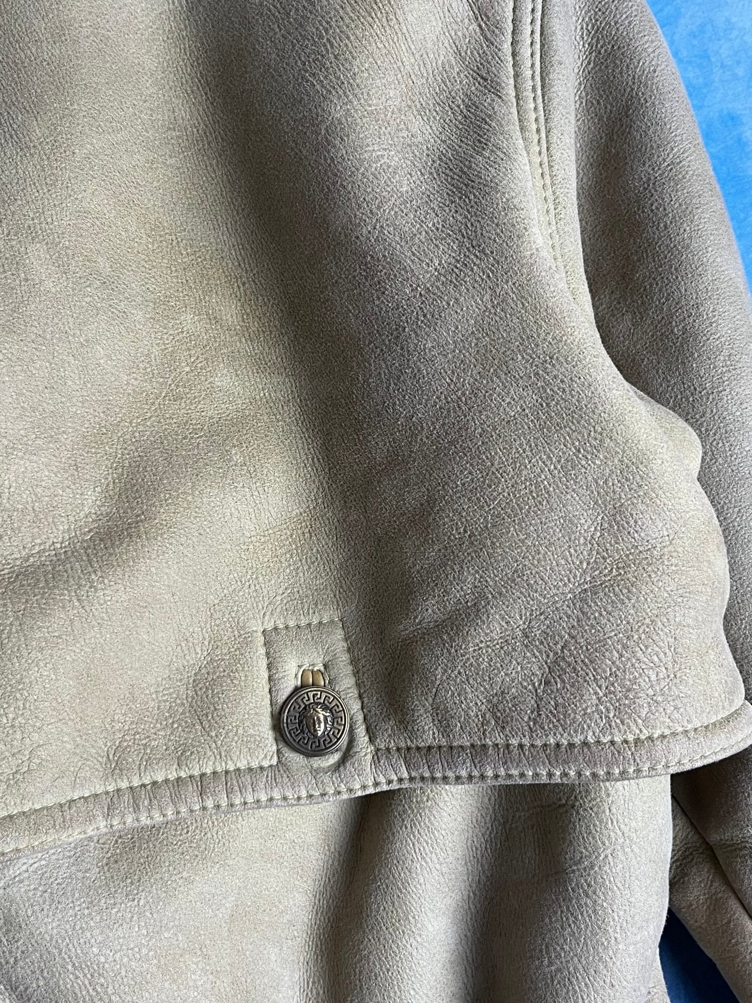 Kożuch z Owczej Skóry Gianni Versace Wybiegowy 80s XL | Piggy Boxer Vintage Shop