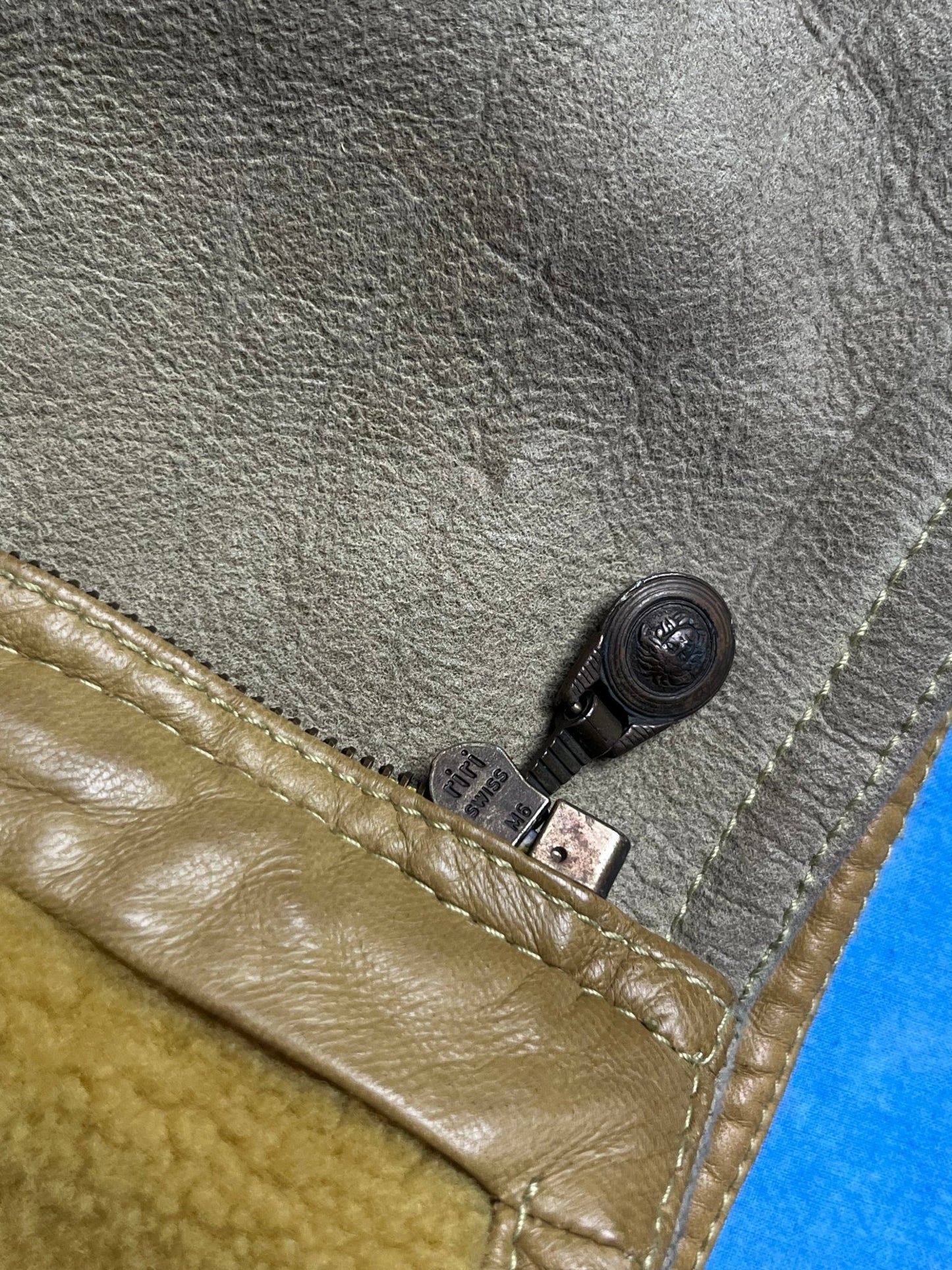 Kożuch z Owczej Skóry Gianni Versace Wybiegowy 80s XL | Piggy Boxer Vintage Shop