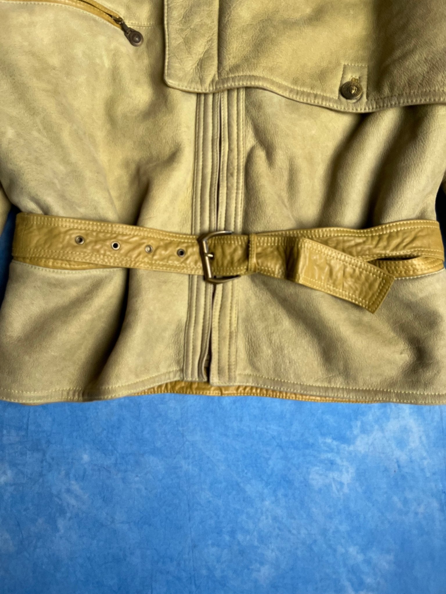 Kożuch z Owczej Skóry Gianni Versace Wybiegowy 80s XL | Piggy Boxer Vintage Shop