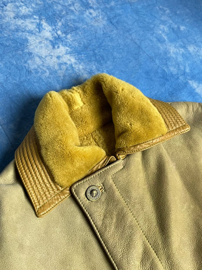 Kożuch z Owczej Skóry Gianni Versace Wybiegowy 80s XL | Piggy Boxer Vintage Shop