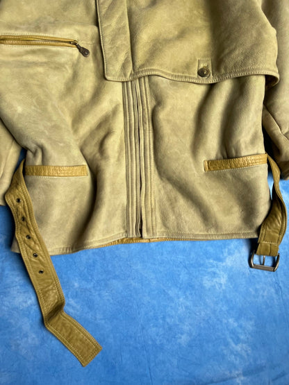 Kożuch z Owczej Skóry Gianni Versace Wybiegowy 80s XL | Piggy Boxer Vintage Shop