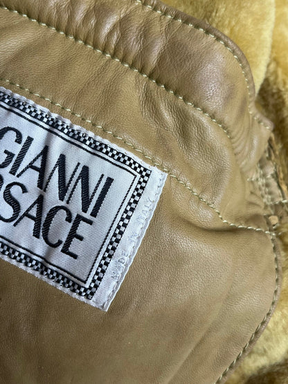 Kożuch z Owczej Skóry Gianni Versace Wybiegowy 80s XL | Piggy Boxer Vintage Shop