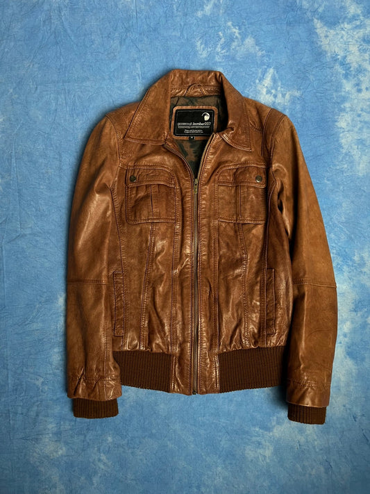 Kurtka Skórzana Bomberka Goosecraft M - Piggy Boxer