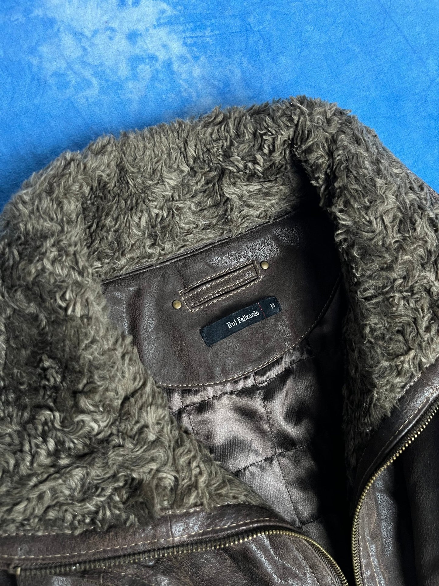 Kurtka Skórzana z Futrem Rui Felizardo 90s M | Piggy Boxer Vintage Shop