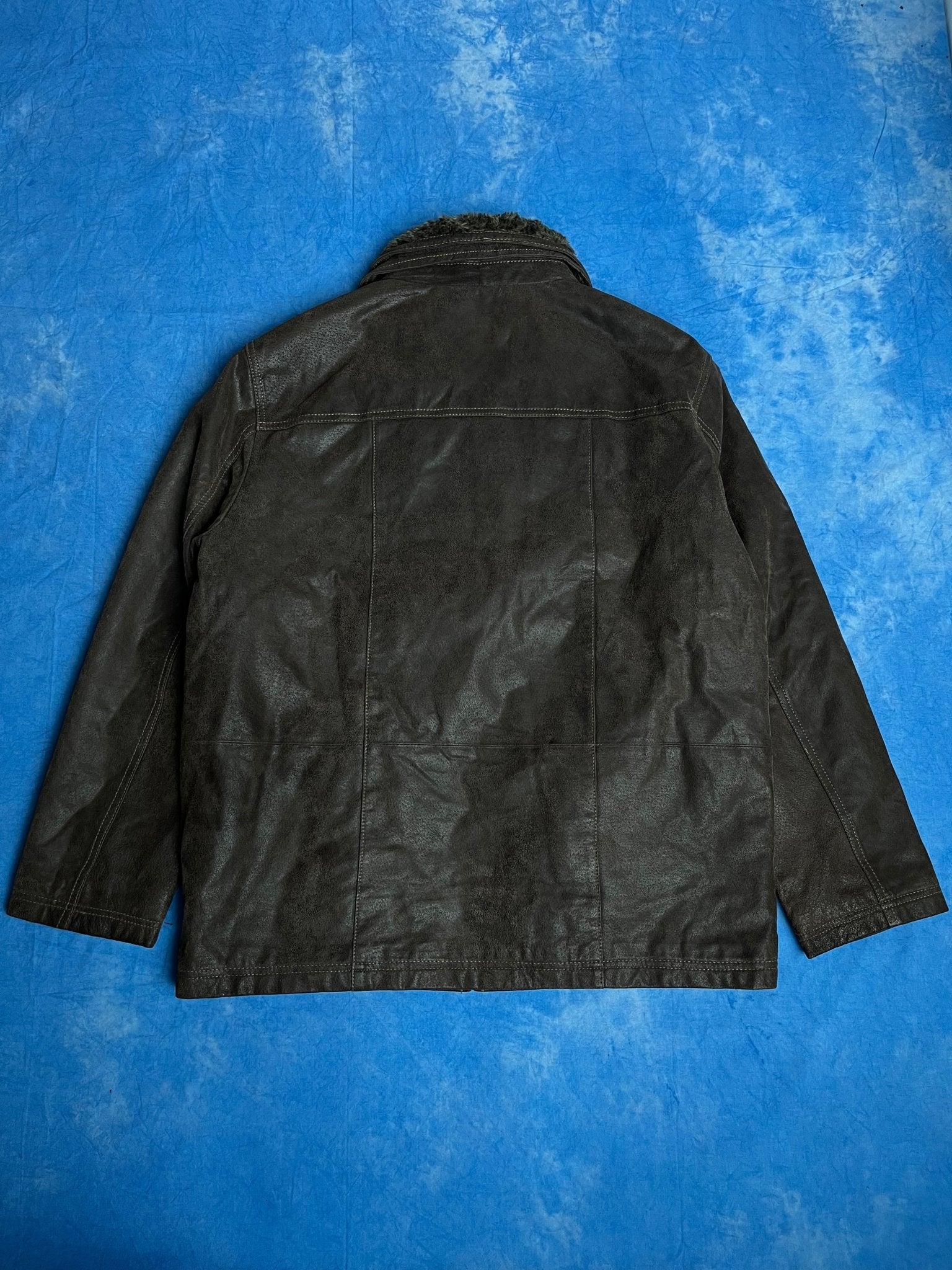 Kurtka Skórzana z Futrem Rui Felizardo 90s M | Piggy Boxer Vintage Shop