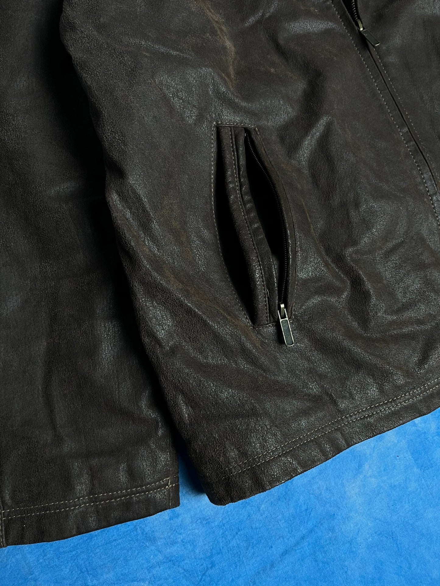 Kurtka Skórzana z Futrem Rui Felizardo 90s M | Piggy Boxer Vintage Shop