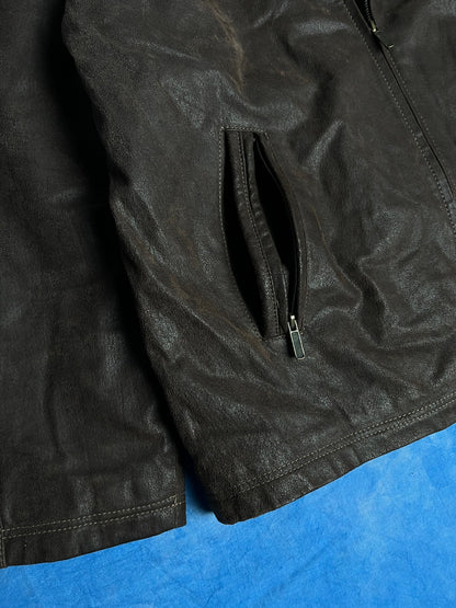 Kurtka Skórzana z Futrem Rui Felizardo 90s M | Piggy Boxer Vintage Shop