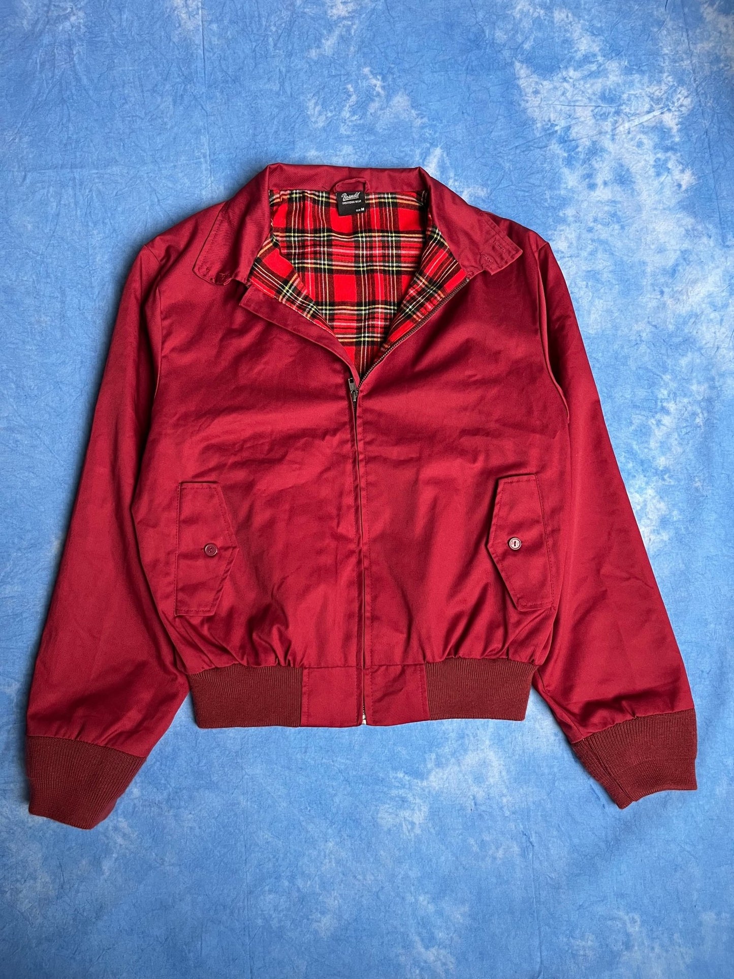 Kurtka Wiatrówka Harringtonka Czerwona M | Piggy Boxer Vintage Shop