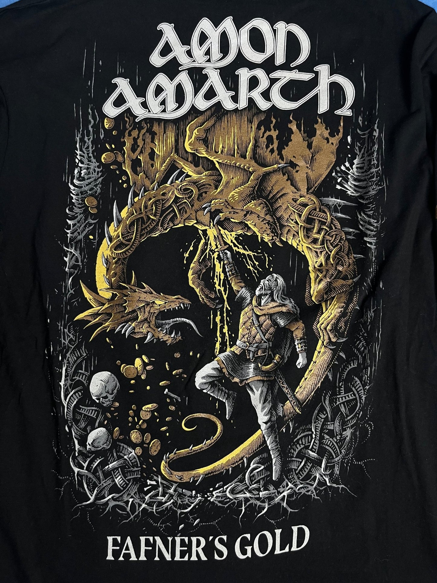 Longsleeve Amon Amarth Fafners Gold M | Piggy Boxer Vintage Shop