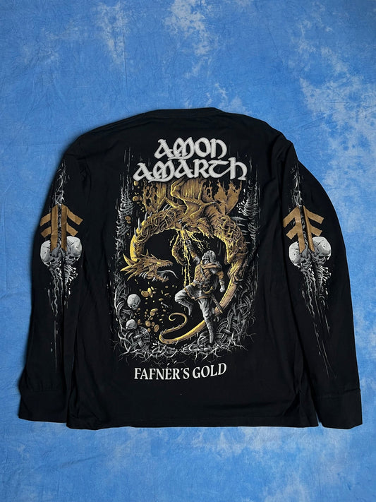 Longsleeve Amon Amarth Fafners Gold M | Piggy Boxer Vintage Shop