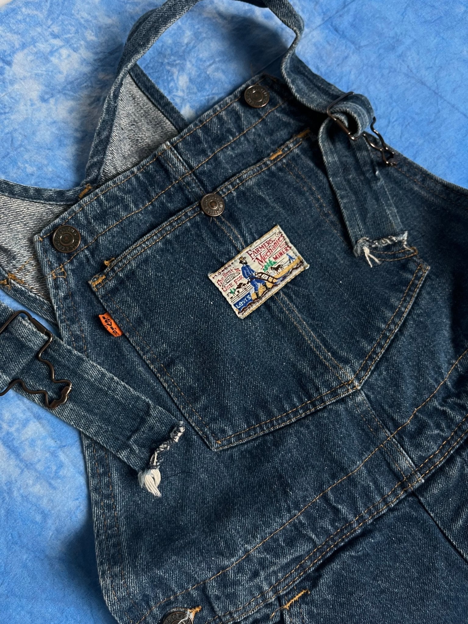 Ogrodniczki Levi's Plowboy "Farmers, Mechanics & Miners" 80s 27x34 | Piggy Boxer Vintage Shop