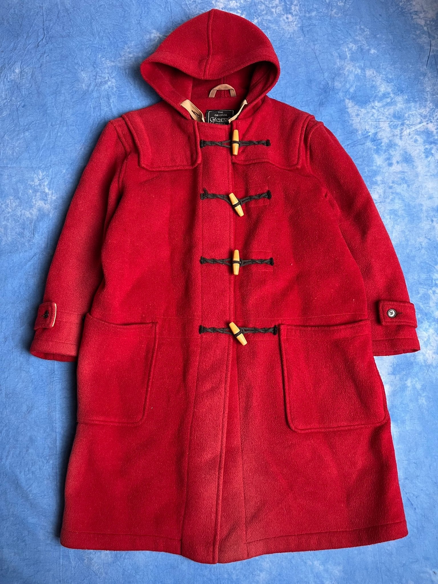 Płaszcz Czerwona Budrysówka Wełniana 90s M | Piggy Boxer Vintage Shop