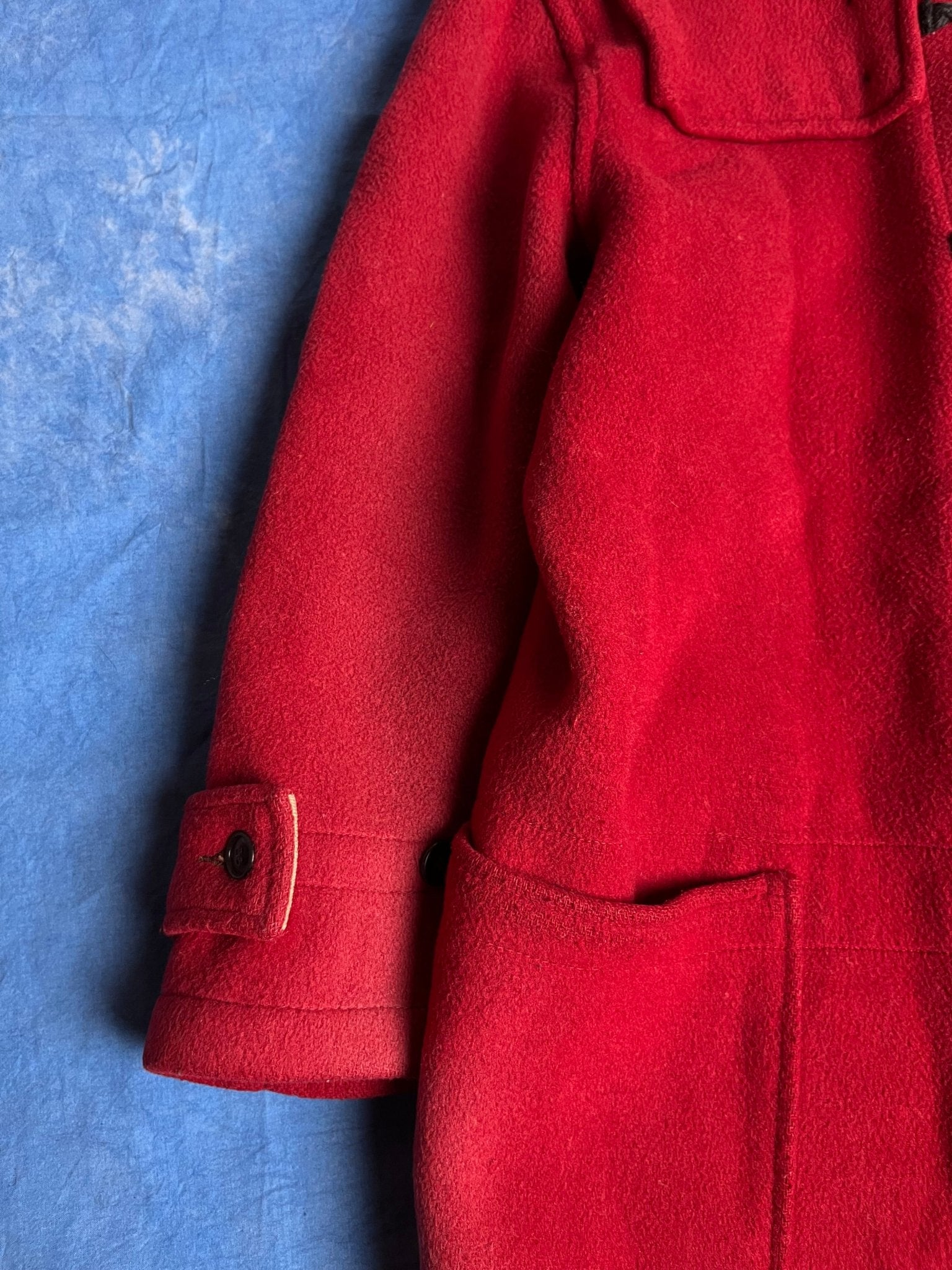 Płaszcz Czerwona Budrysówka Wełniana 90s M | Piggy Boxer Vintage Shop