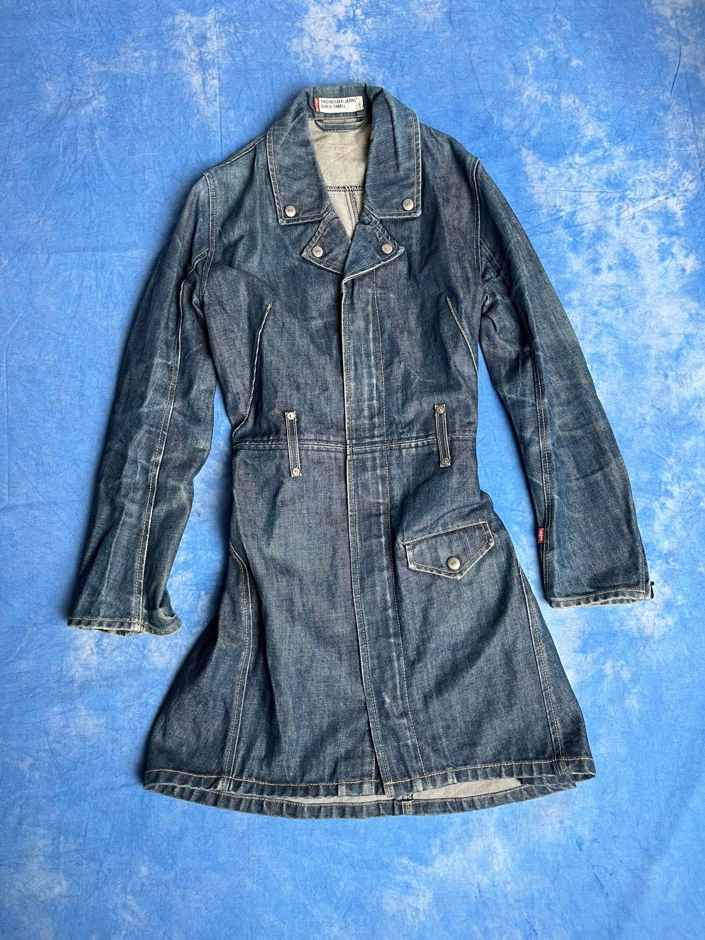 Płaszcz Jeansowy Levi's Engineered Jeans Girls 00s S | Piggy Boxer Vintage Shop