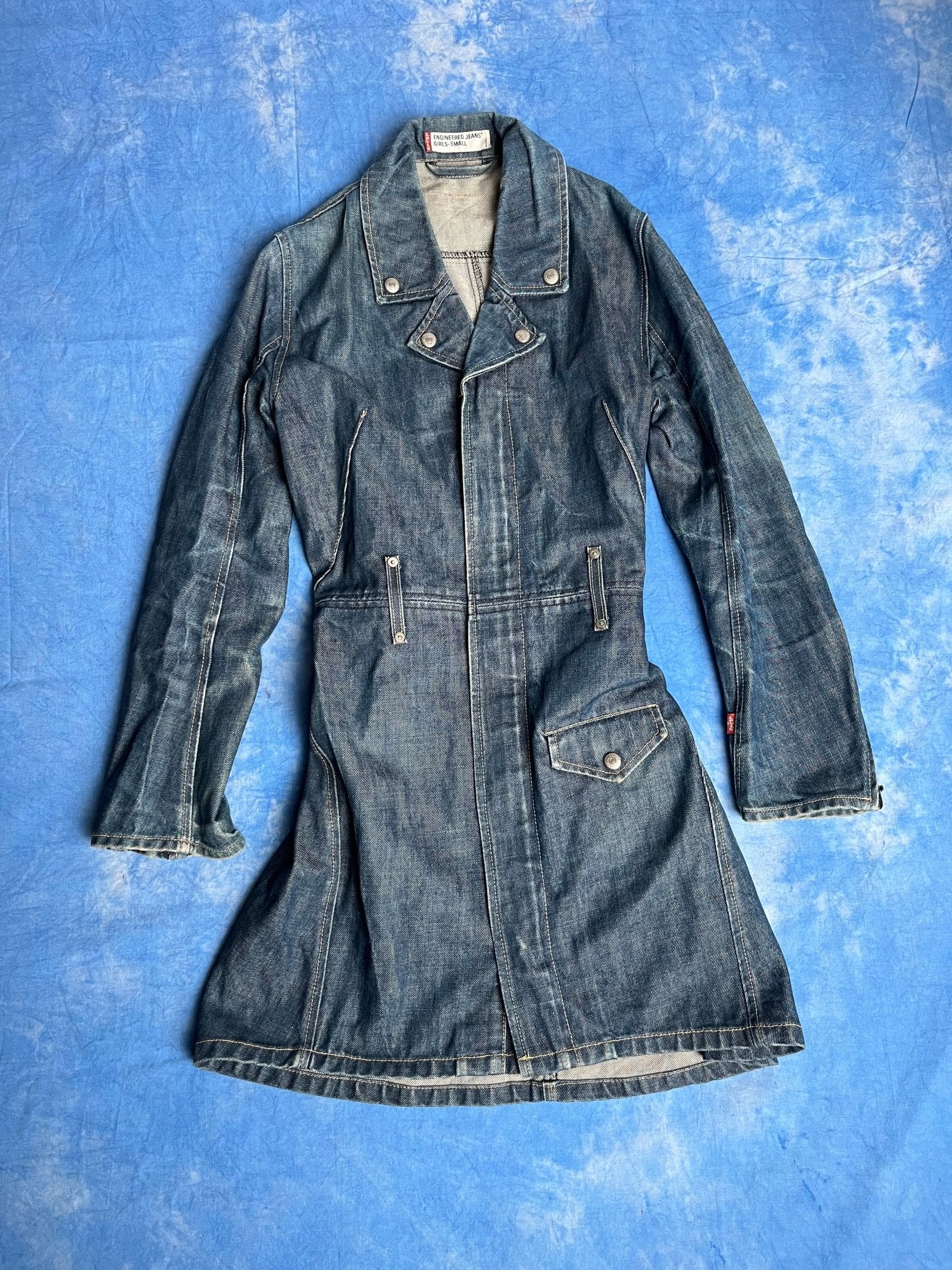Płaszcz Jeansowy Levi's Engineered Jeans Girls 00s S | Piggy Boxer Vintage Shop
