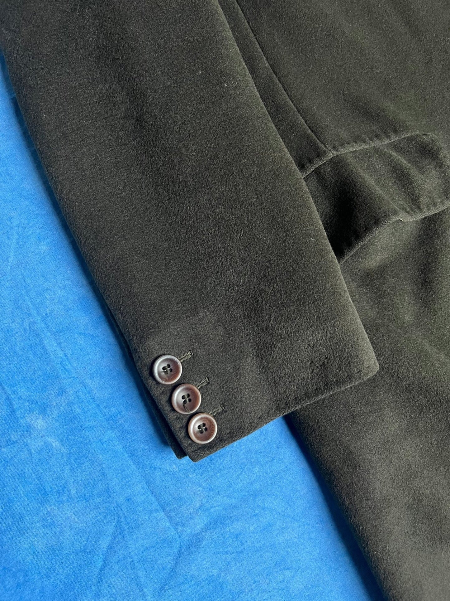 Płaszcz Max Mara Wełniany Angora Butelkowa Zieleń 90s L | Piggy Boxer Vintage Shop