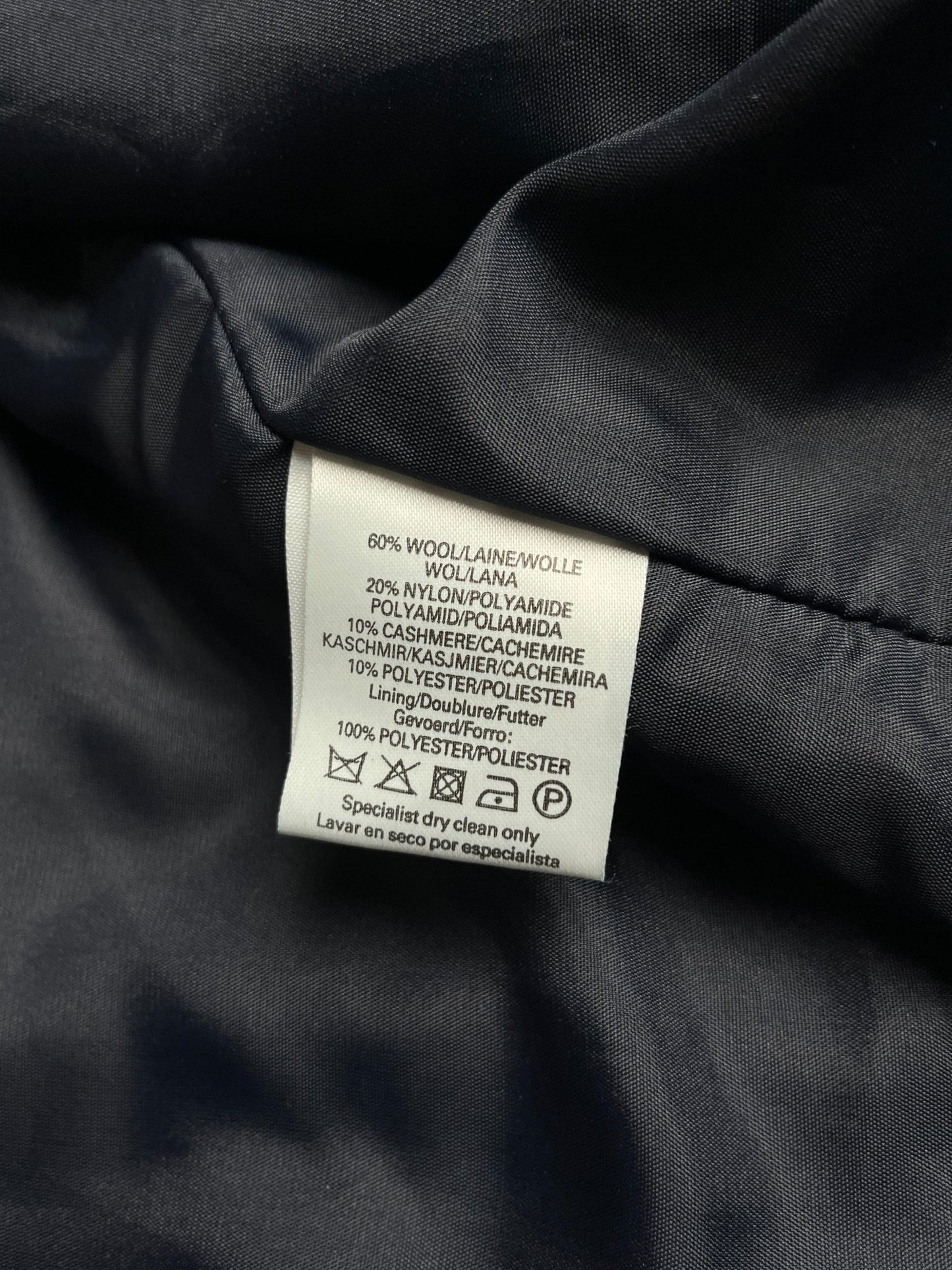 Płaszcz Principles Granatowy Wełniano Kaszmirowy 90s M | Piggy Boxer Vintage Shop