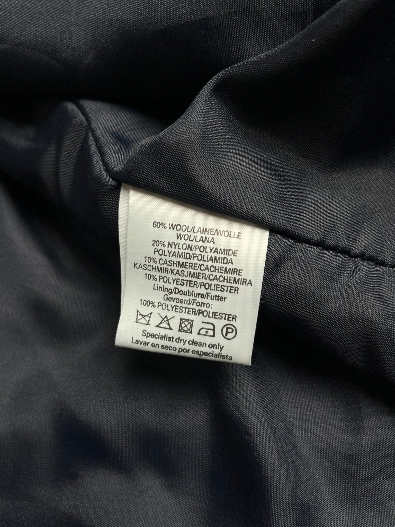 Płaszcz Principles Granatowy Wełniano Kaszmirowy 90s M | Piggy Boxer Vintage Shop