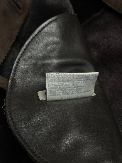 Płaszcz Skórzany Kożuch z Owczej Skóry 90s Oversized | Piggy Boxer Vintage Shop