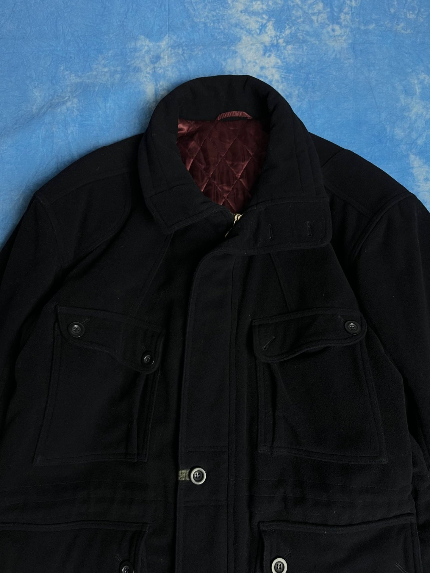 Płaszcz Wełniano Kaszmirowy Hugo Boss 90s L | Piggy Boxer Vintage Shop