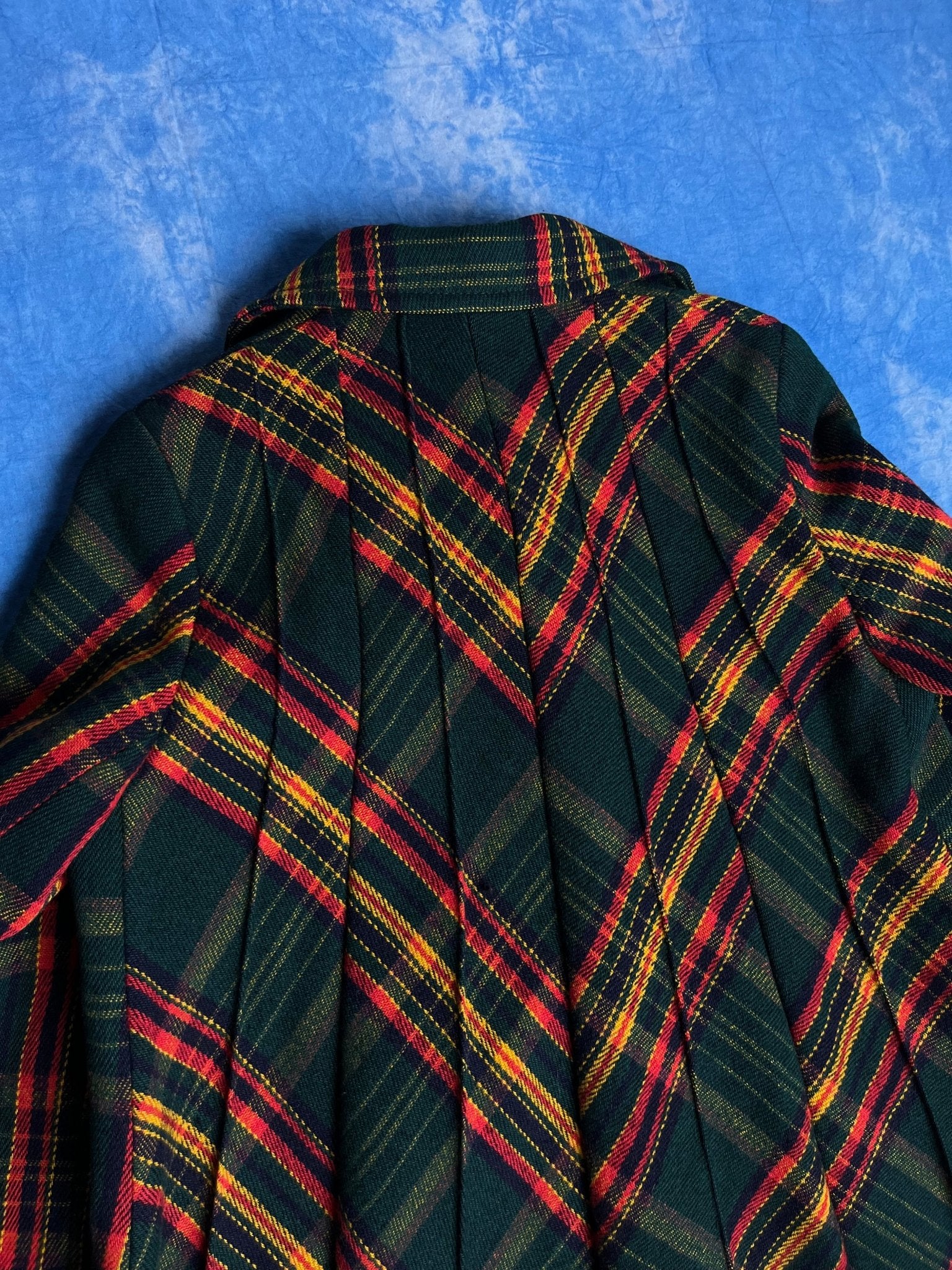 Płaszcz Wełniany Tweed w Kratę Sahlins 70s - 80s S - M | Piggy Boxer Vintage Shop