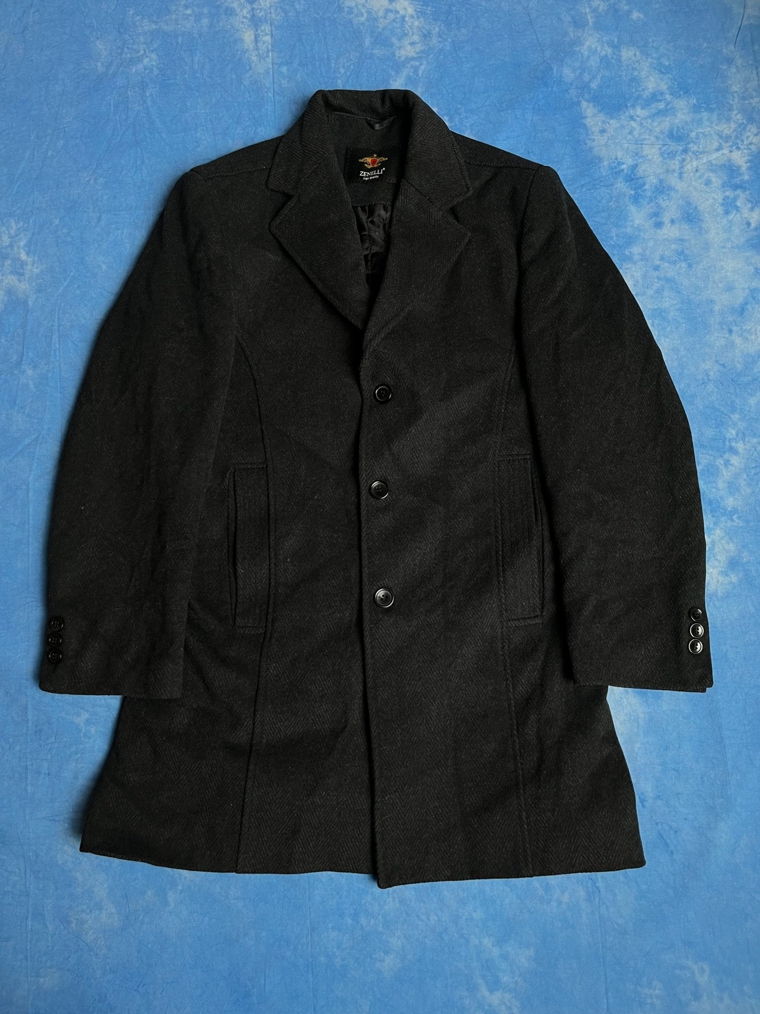 Płaszcz Zenelli Wełniano Kaszmirowy 90s M - L | Piggy Boxer Vintage Shop