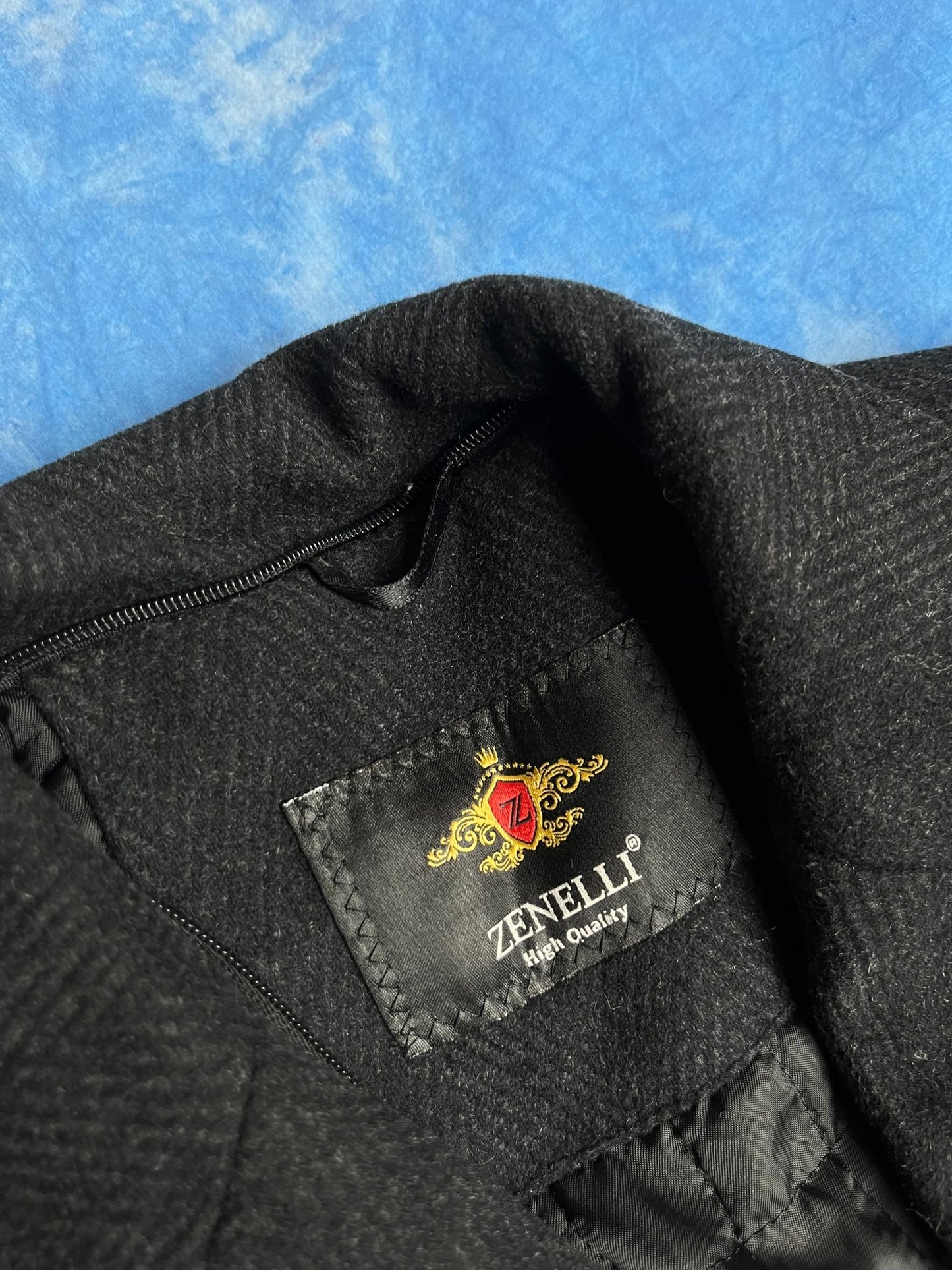 Płaszcz Zenelli Wełniano Kaszmirowy 90s M - L | Piggy Boxer Vintage Shop