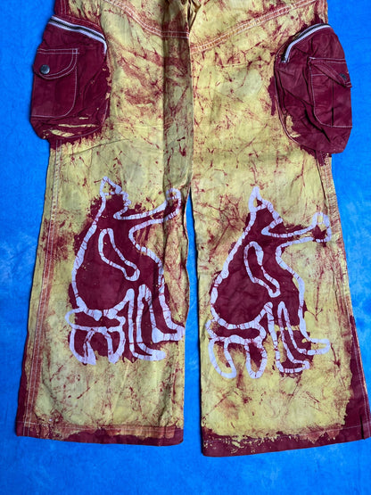 Spodnie Custom Dzwony Yes Esaac 00s S | Piggy Boxer Vintage Shop