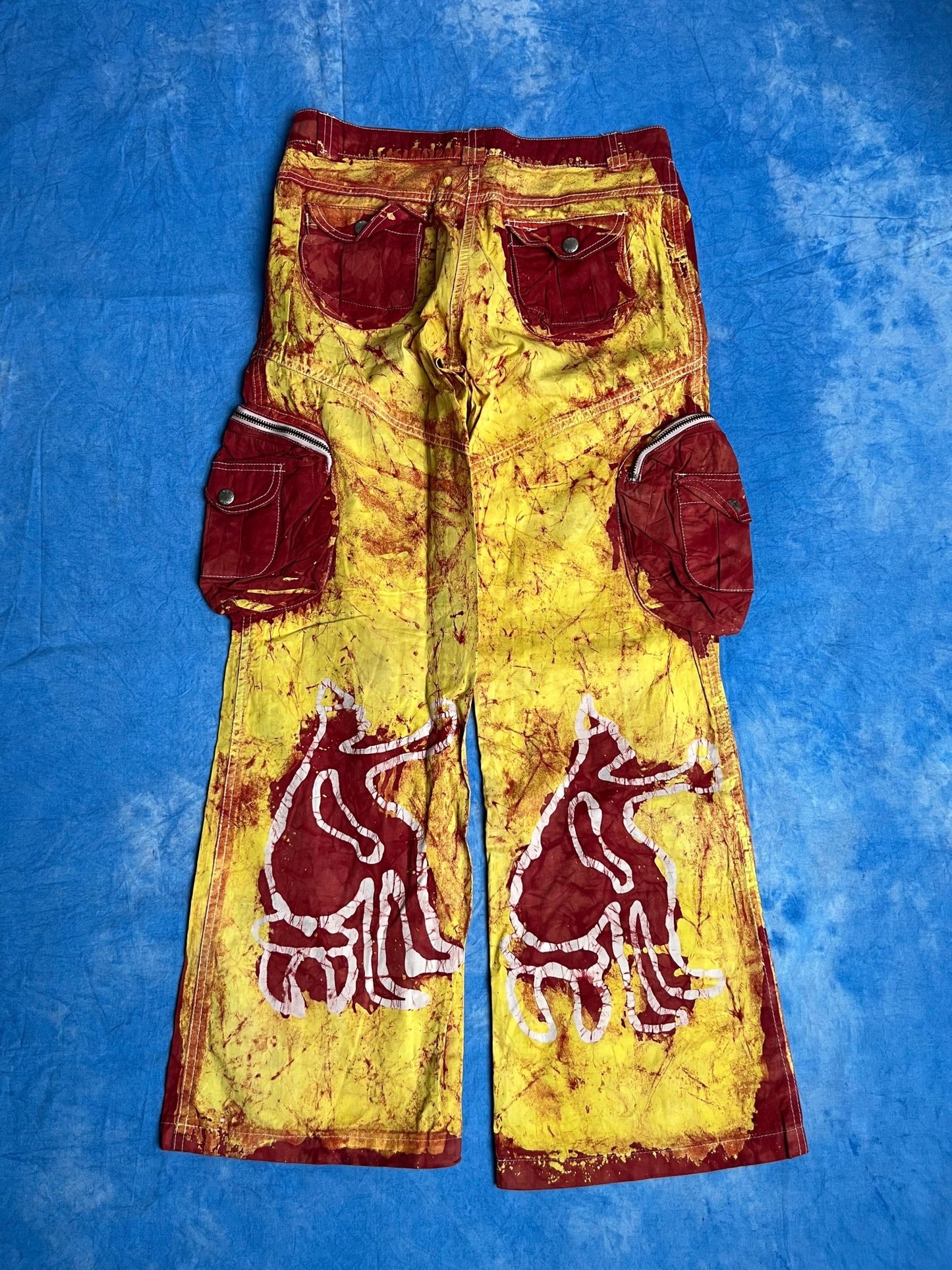 Spodnie Custom Dzwony Yes Esaac 00s S | Piggy Boxer Vintage Shop