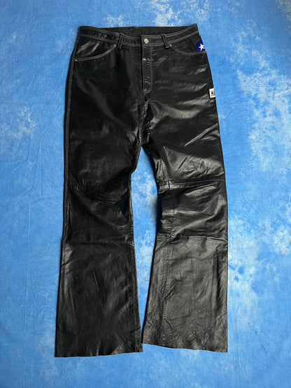 Spodnie Dzwony Skórzane Gypsy Harley Davidson USA 90s W32 | Piggy Boxer Vintage Shop