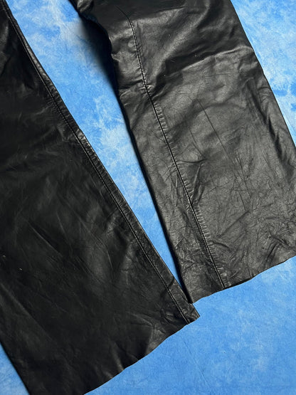 Spodnie Dzwony Skórzane Gypsy Harley Davidson USA 90s W32 | Piggy Boxer Vintage Shop