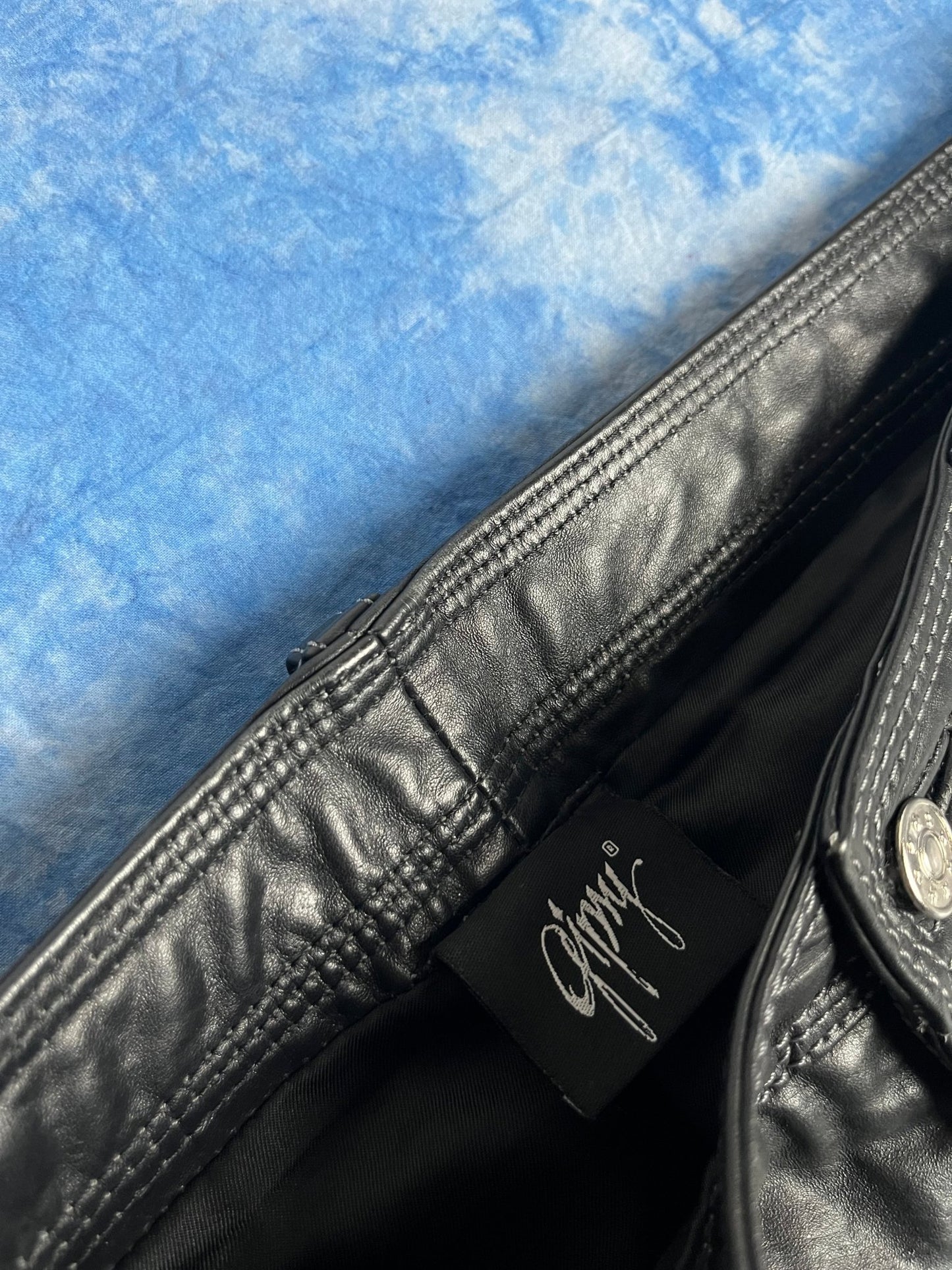 Spodnie Dzwony Skórzane Gypsy Harley Davidson USA 90s W32 | Piggy Boxer Vintage Shop