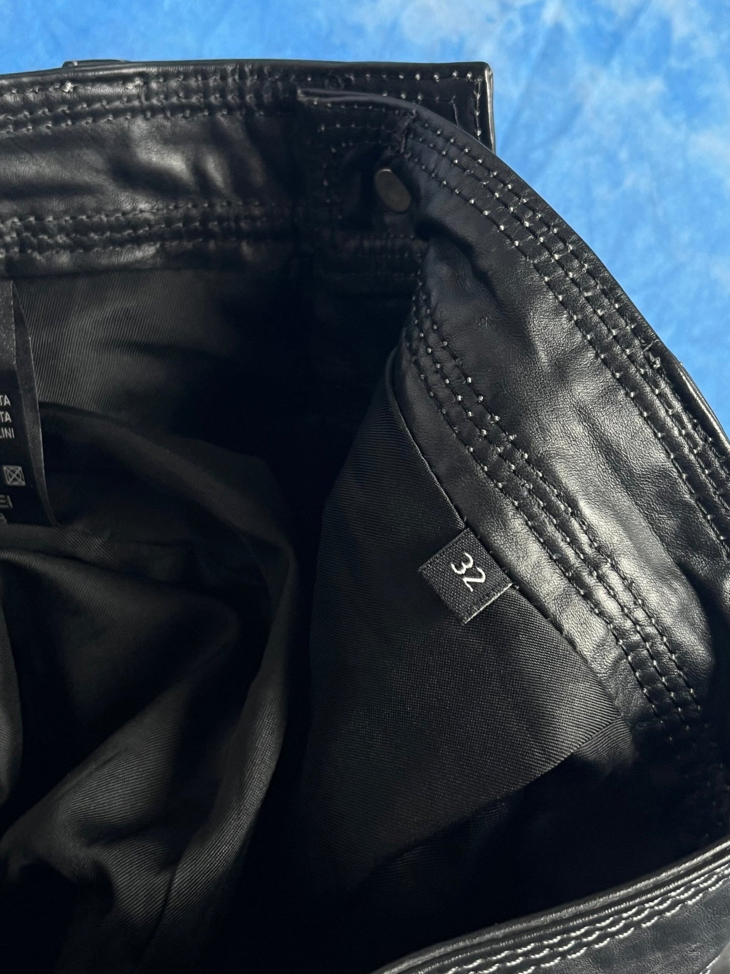 Spodnie Dzwony Skórzane Gypsy Harley Davidson USA 90s W32 | Piggy Boxer Vintage Shop