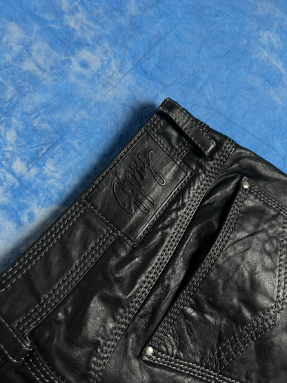 Spodnie Dzwony Skórzane Gypsy Harley Davidson USA 90s W32 | Piggy Boxer Vintage Shop