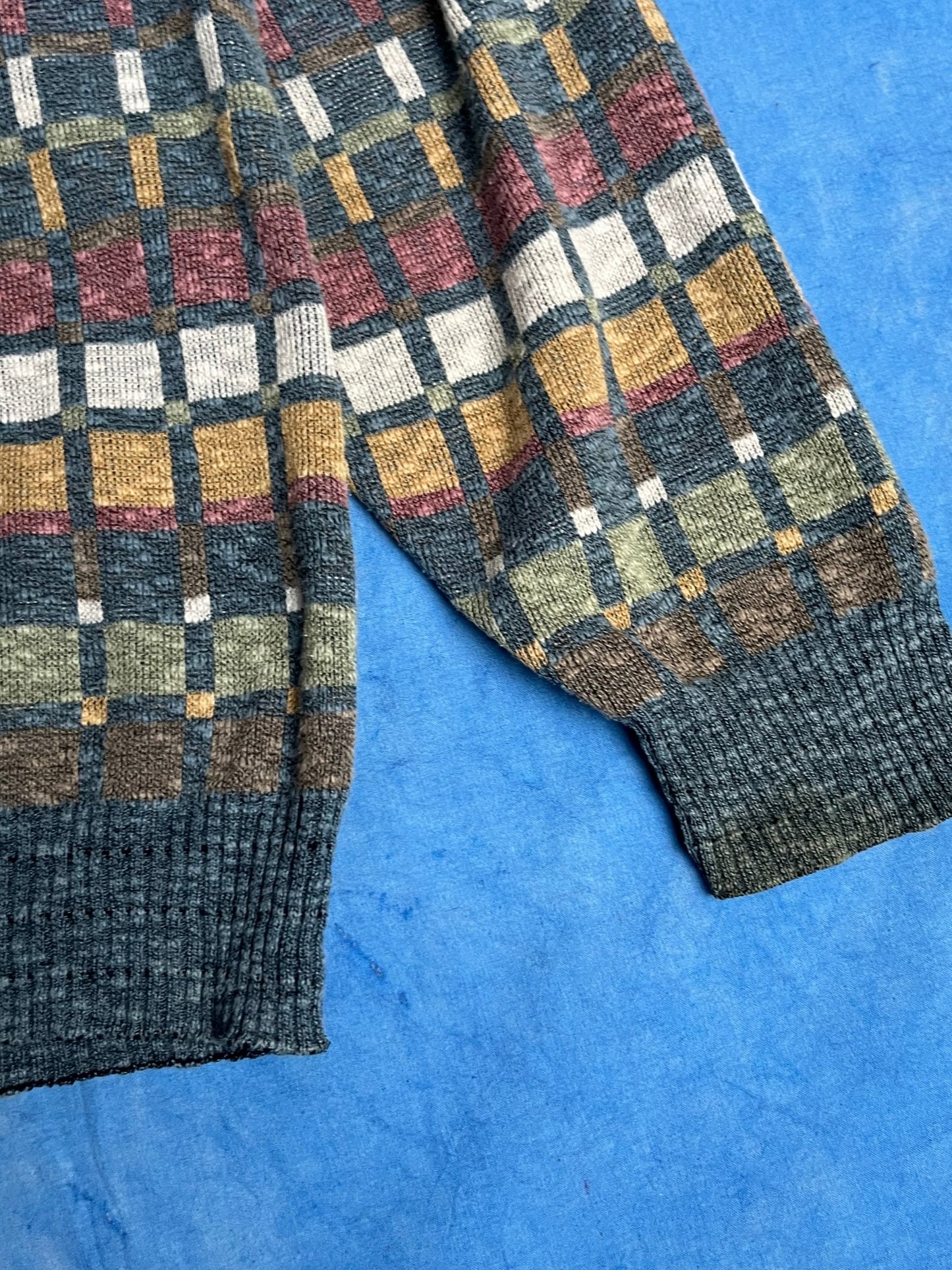 Sweter Kolorowy we Wzory Belika 90s XL | Piggy Boxer Vintage Shop