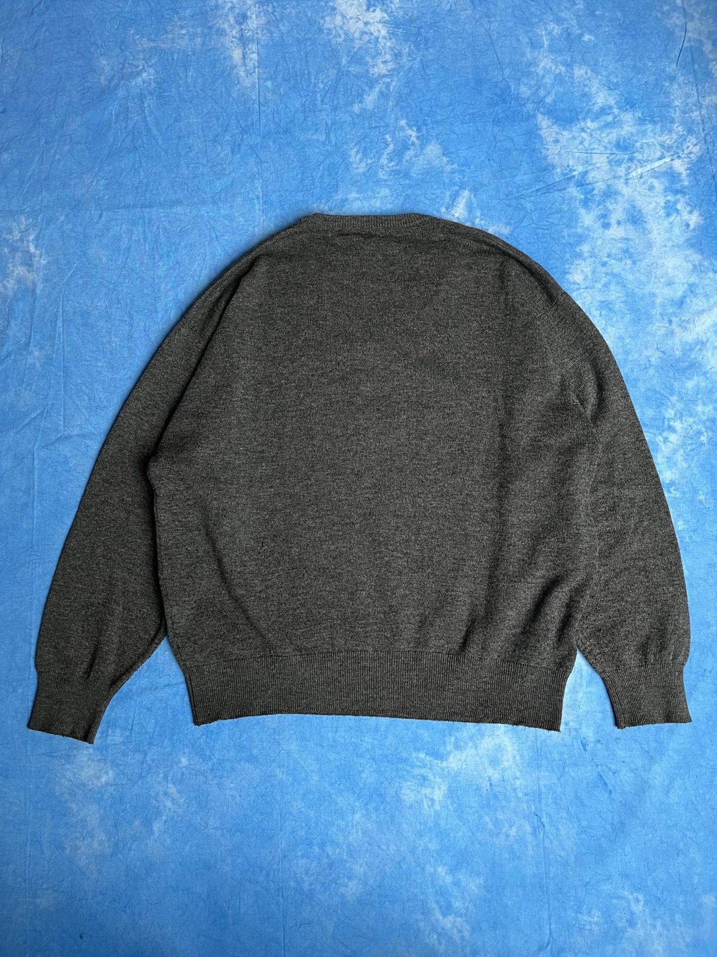 Sweter V - Neck Owcza Wełna Angora Burberrys 90s XL | Piggy Boxer Vintage Shop