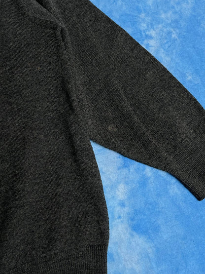 Sweter V - Neck Owcza Wełna Angora Burberrys 90s XL | Piggy Boxer Vintage Shop