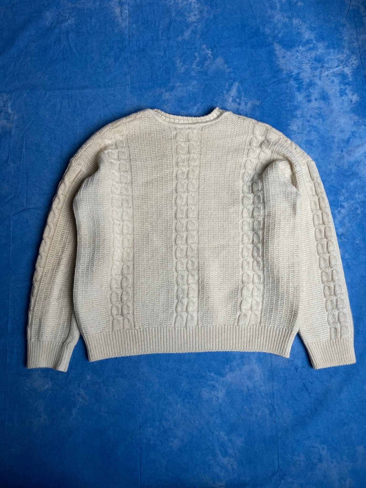 Sweter Wełniany z Dzianiny 90s XL | Piggy Boxer Vintage Shop