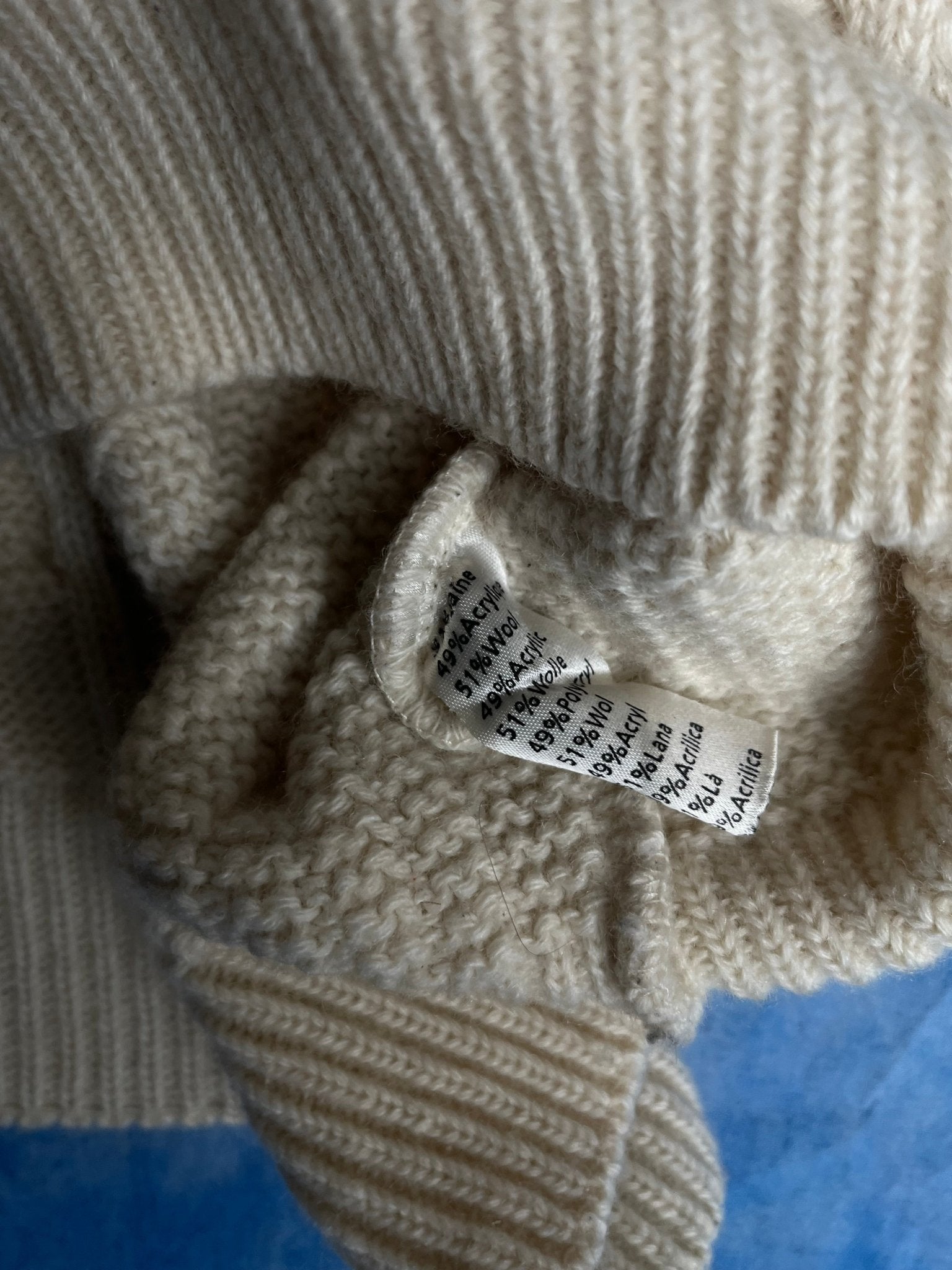 Sweter Wełniany z Dzianiny 90s XL | Piggy Boxer Vintage Shop