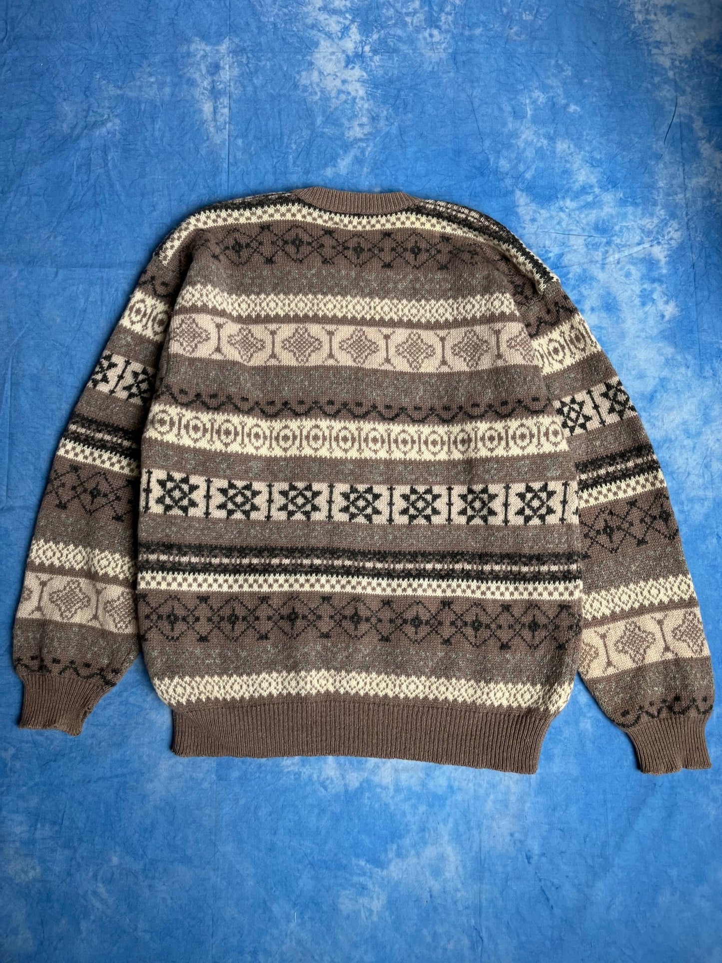 Sweterek Bossini Wełna Szetlandzka 90s L | Piggy Boxer Vintage Shop