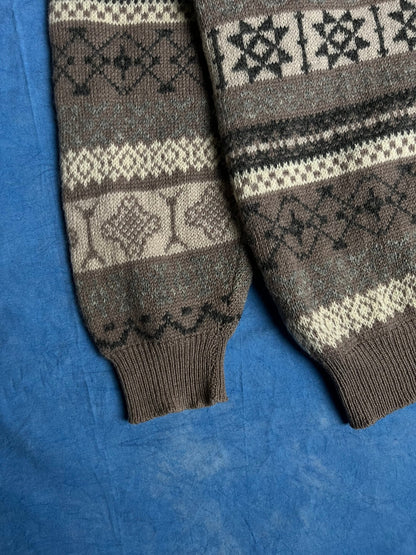 Sweterek Bossini Wełna Szetlandzka 90s L | Piggy Boxer Vintage Shop