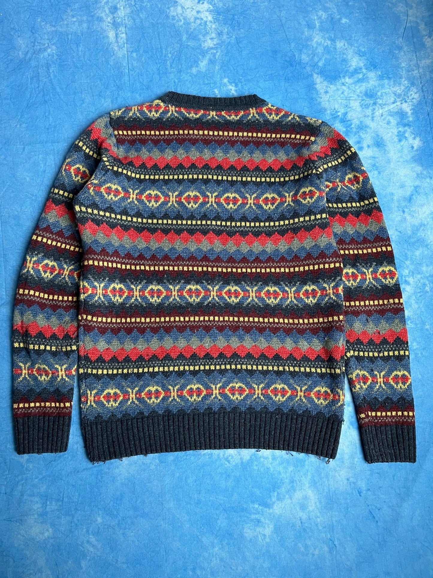 Sweterek Kolorowy Blend Wełniany 90s L | Piggy Boxer Vintage Shop