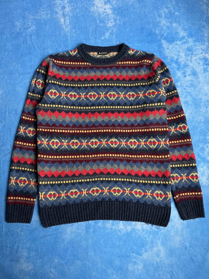 Sweterek Kolorowy Blend Wełniany 90s L | Piggy Boxer Vintage Shop